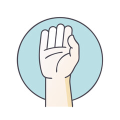 raised hand icon, raised hand vector illustration-raised hand perfect for raised hand logos and icons