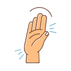 raised hand icon, raised hand vector illustration-raised hand perfect for raised hand logos and icons