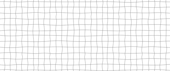 Transparent Hand-Drawn Grid Lines on Isolated Background, Seamless Editable Pattern for UI, Sketches, and Design Concepts, Vector