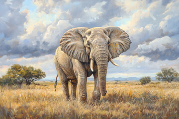 Fototapeta premium Elephant's Solitude