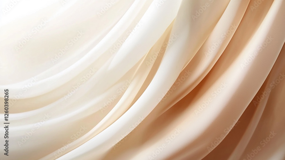 Poster close-up of a fabric with a smooth and elegant texture. the fabric appears to be a light peach color