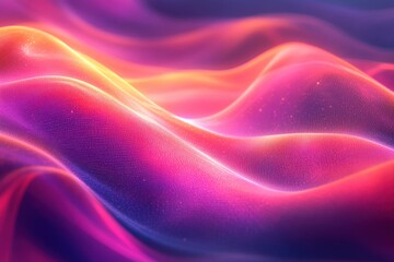 Obraz premium Abstract luminous waveforms background with luminous waveforms and radiant color shifts. Emphasizing modern elegance and fluid motion, ideal for artistic projects and contemporary visuals.
