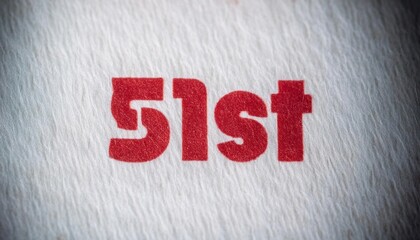 51st Annual Celebration Logo Design in Bold Red Typography