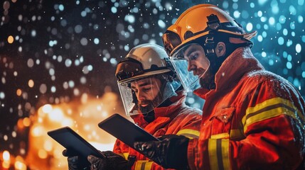 Obraz premium Unsung Heroes: The Everyday Sacrifices of Firefighters in Keeping the World Safe