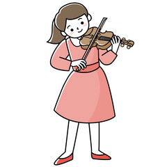 バイオリンを弾く女の子