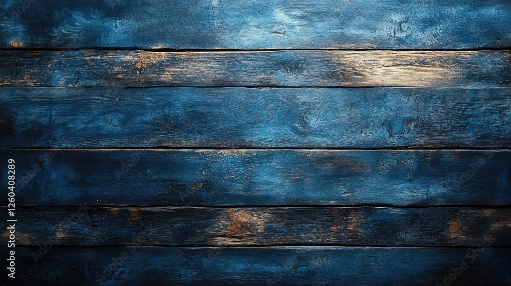 Poster rustic wooden blue texture background ideal for crafting or graphic design with space for custom tex
