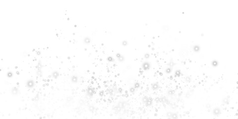 Fantastic white smoke background. Magic white smoke with glitter and small particles of twinkling stars. Fog with luminous particles. White vapor with stardust. Morning fog over land or water. PNG.