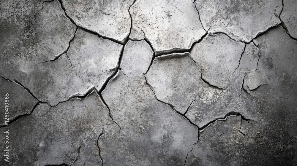 Poster cracked gray wall texture reflecting rustic charm and weathered aesthetic with empty space for creat