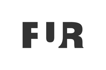 FUR logo design. Initial letter F U R bold font style for tech startups, consulting, corporate branding. Creative company name, headlines typography identity, trendy logotype.