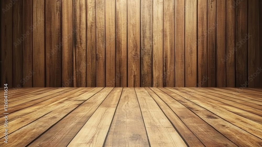 Poster wood texture background ideal for advertising featuring ample empty space for text placement