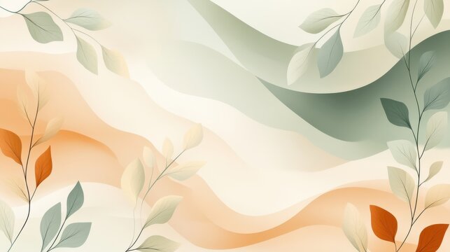 Abstract nature-inspired background. Featuring organic shapes and earthy colors. Highlighting the beauty of natural elements. Ideal for environmental projects and wellness branding.