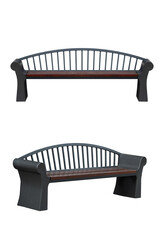 bench isolated on white background. outdoor furniture