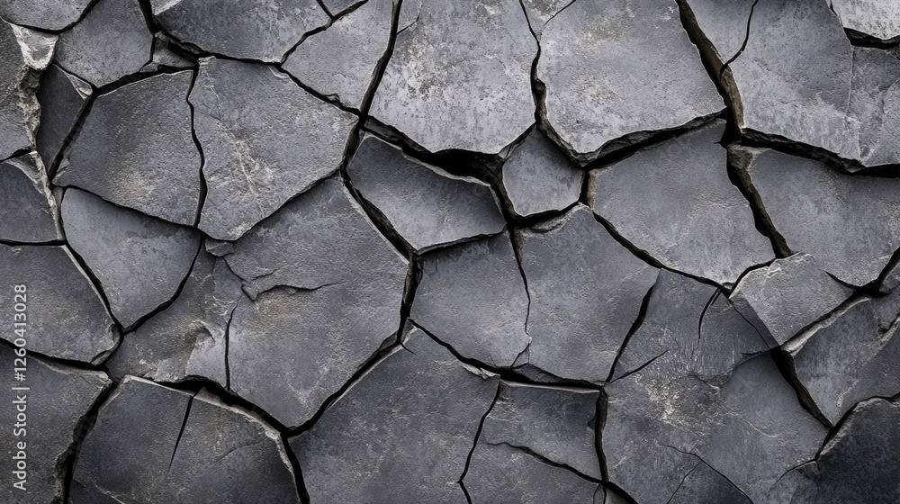 Aufkleber cracked gray wall texture with empty copyspace highlighting rustic charm and weathered age