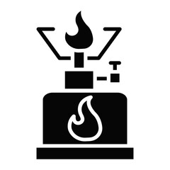 Camping Gas burner Icon