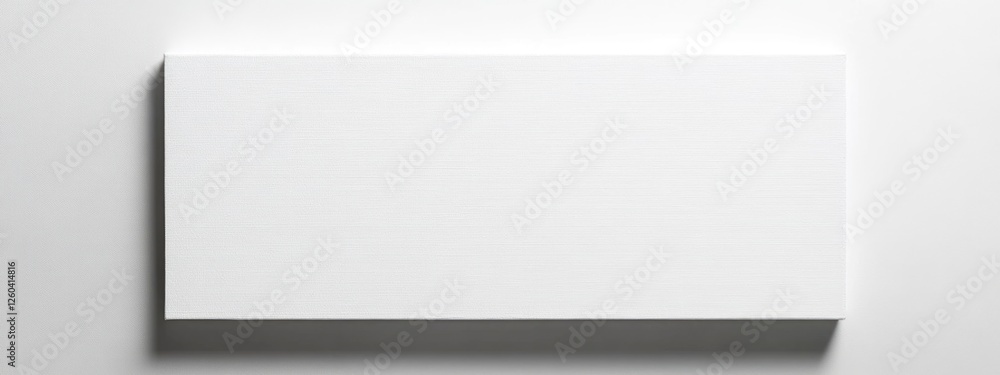 Aufkleber blank white canvas on white background for creative design and text placement with ample copy space