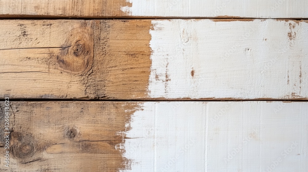 Aufkleber wooden pallet with contrasting finishes on white background showcasing empty space for text and desi