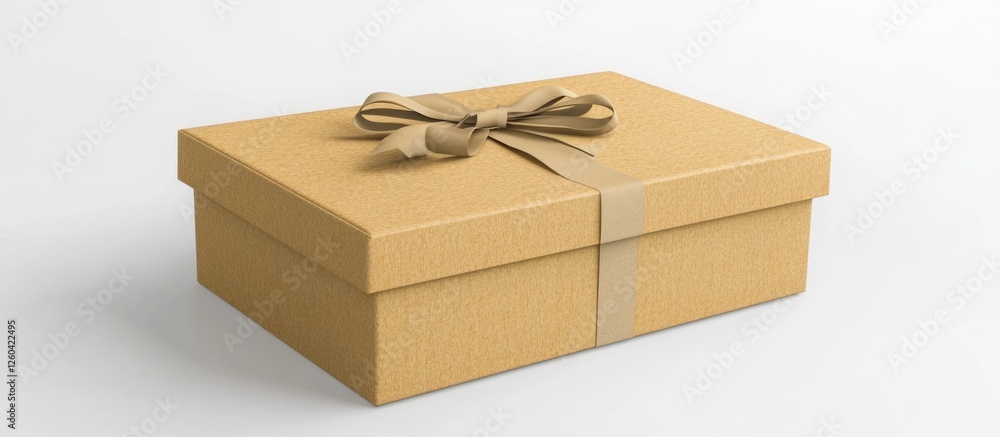 Poster versatile gift box with bow and empty space for personalized text suitable for various occasions and