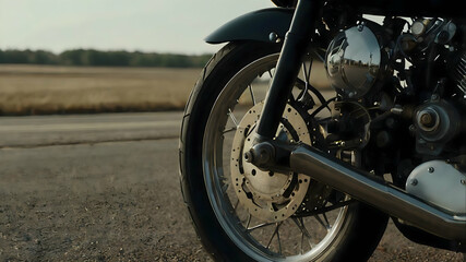 old motorcycle wheel