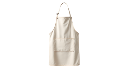 Clean Neutral Apron with Pocket for Culinary Use