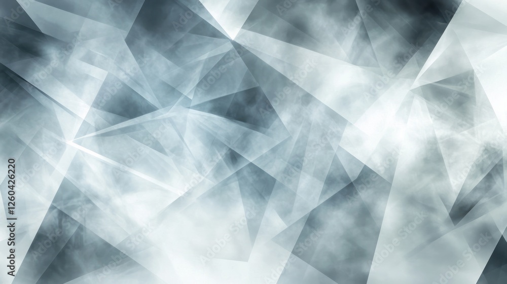 Poster geometric abstract background with triangular shapes and subtle light effects