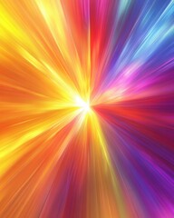 Obraz premium Abstract prismatic light bursts background with prismatic light bursts and vivid color rays. Emphasizing radiant effects and dynamic energy, ideal for vibrant visuals and artistic projects.