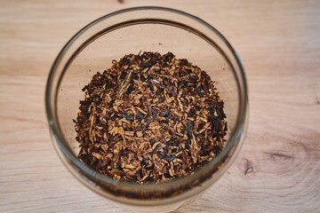 Jar Filled with Aromatic Pipe Tobacco
