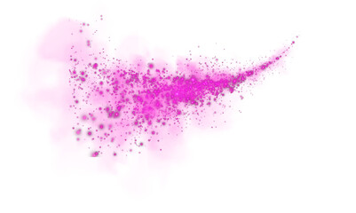 Fantastic pink smoke background. Magic pink smoke with glitter and small particles of twinkling stars. Fog with luminous particles. Pink vapor with stardust. Morning fog over land or water. PNG.