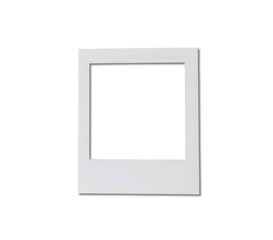 Blank photo frame isolated transparent background. PNG. Front view