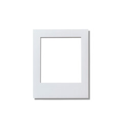 Fototapeta premium Blank photo frame isolated transparent background. PNG. Front view