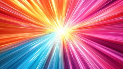 Fototapeta premium Abstract radiant burst patterns background with radiant burst patterns and vibrant color rays. Emphasizing energetic flare and artistic excitement, ideal for dynamic designs and vivid visuals.