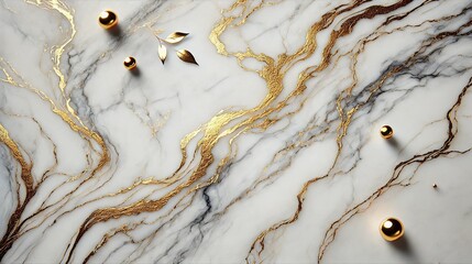 Luxury marble background with elegant gold veins and metallic accents, perfect for modern and sophisticated designs.
