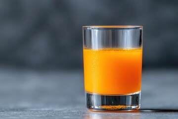 Refreshing Turmeric and Ginger Shot in Small Glass for Immune Boost