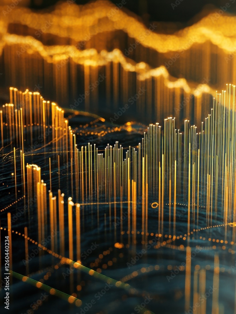 Poster creative forex chart backround with lines. finance and trade concept. 3d rendering