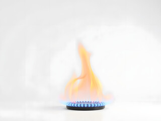 Blue Flame of a Burning Stove