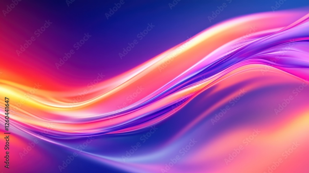Poster a vibrant abstract background showcasing dynamic waves of color flowing harmoniously. perfect for us