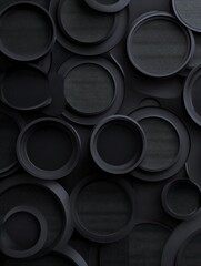 Futuristic black background with circles