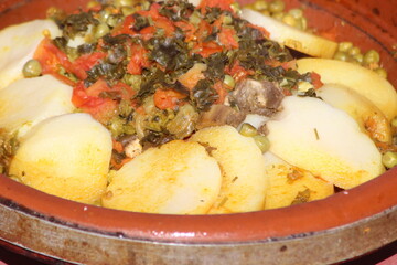 Fresh Tajine with Vegetables, Moroccan Tajine Close Up