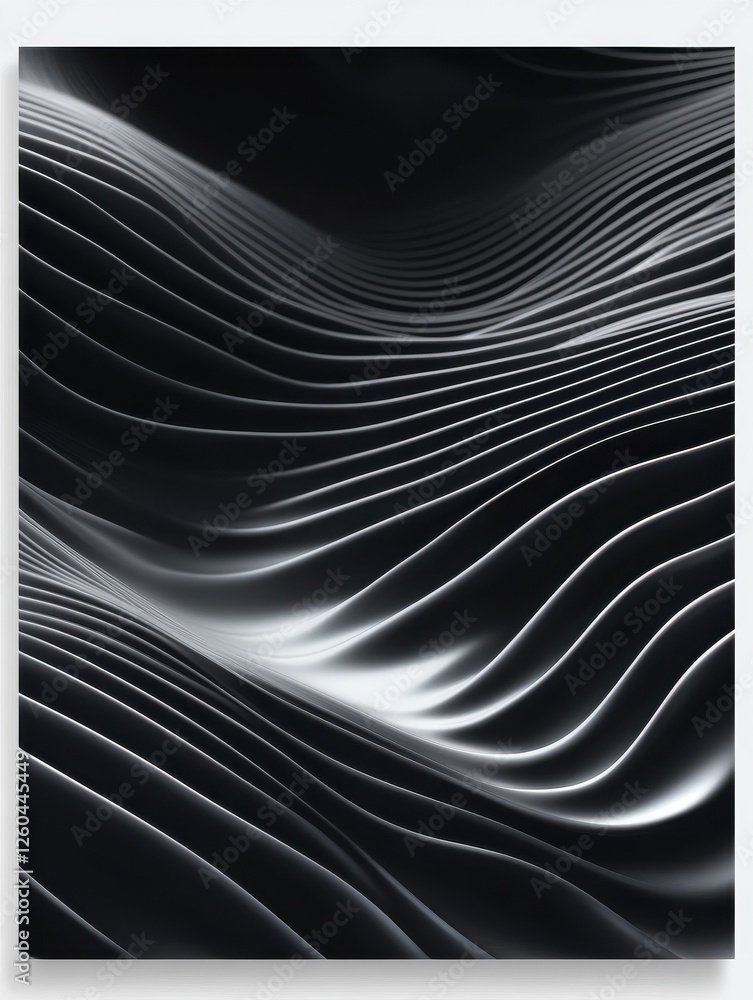 Poster abstract background with wavy lines created by journey