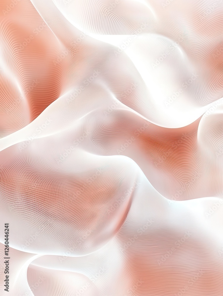 Poster abstract pc desktop background with soft waves and lines in pastel colors