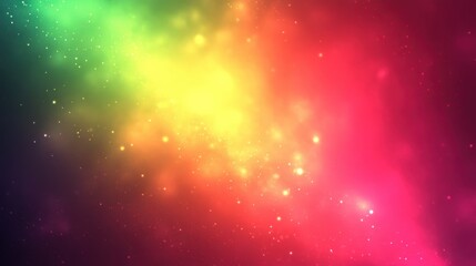 Obraz premium Vibrant Cosmic Cloud: A Colorful Nebula with Stars and Glowing Hues