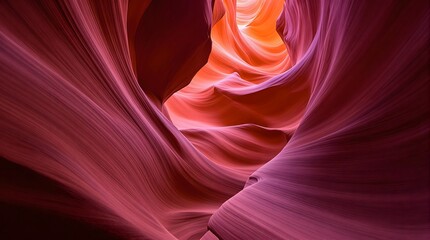 Intricate Red-Purple Hues of Antelope Canyon.