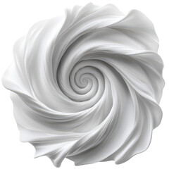 white magical spiral swirl isolated on transparent background