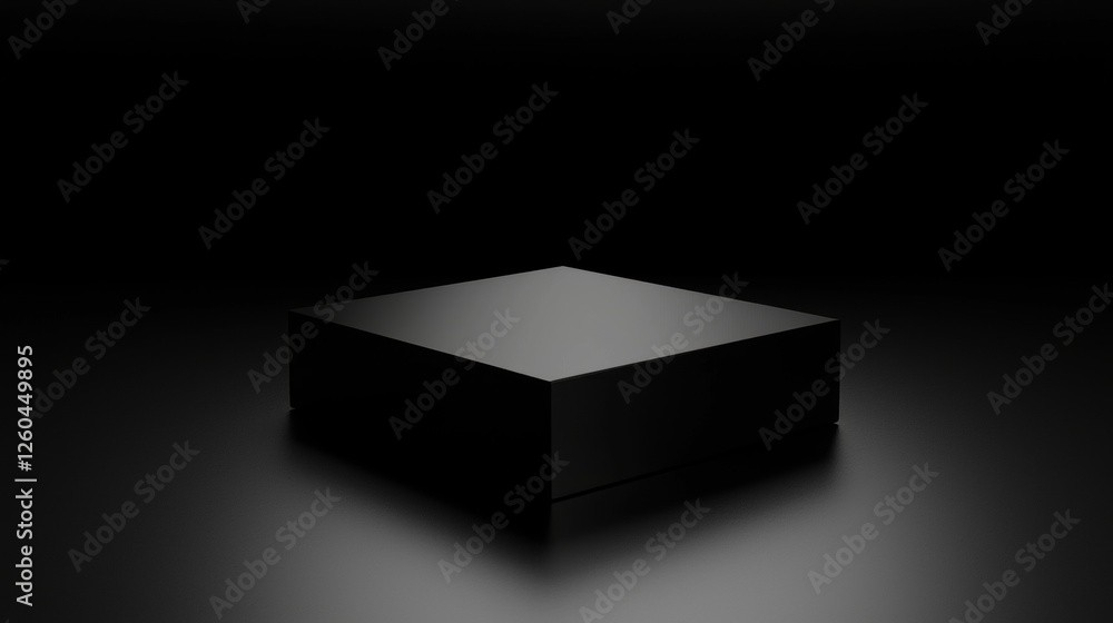 Poster black and white photograph of a square-shaped object. the object appears to be made of a smooth, glo