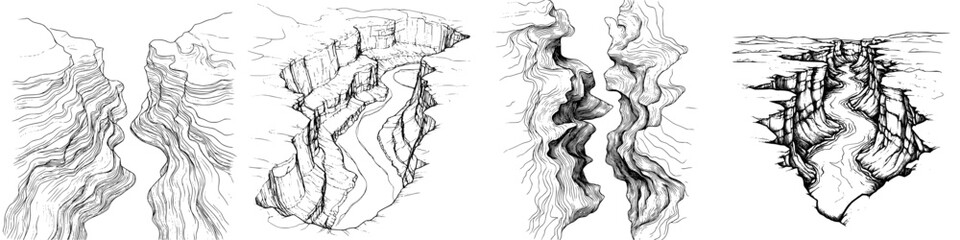 Obraz premium Exploration of intricate canyon formations showcasing unique geological structures and natural landscapes