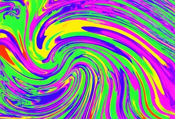 Fototapeta premium dynamic swirl pattern with vivid and contrasting psychedelic colors