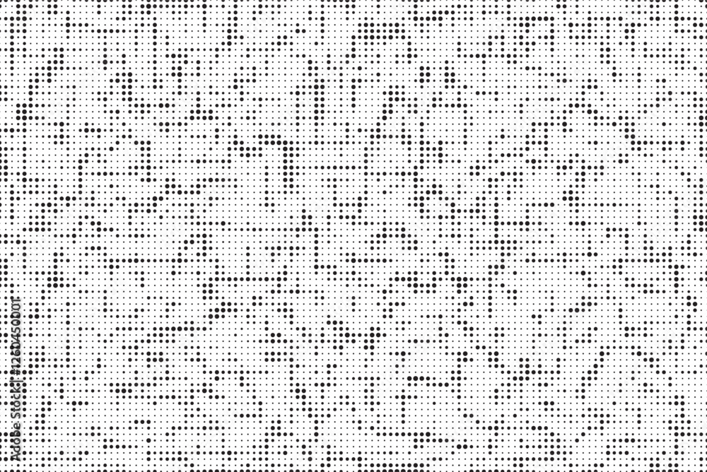 Aufkleber Grunge halftone vector print background. Retro pixelated backdrop. Vector illustration.
