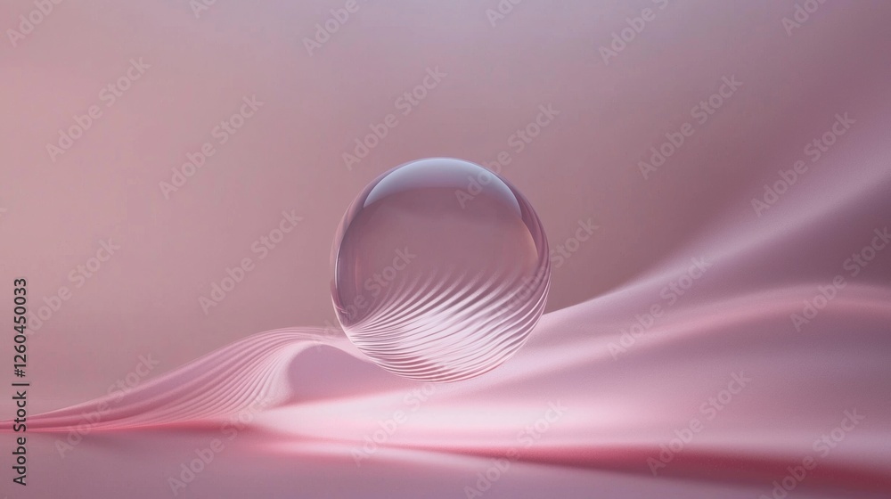 Aufkleber digital art piece that features a single sphere in the center. the sphere is spherical and appears t