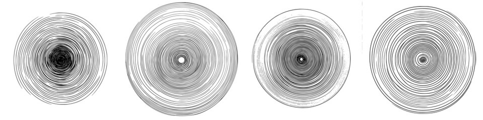 Intricate hand-drawn vector illustration of circular patterns with varying sizes and textures