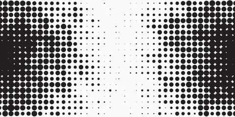 Black halftone gradient dot patterns background. dots modern vector