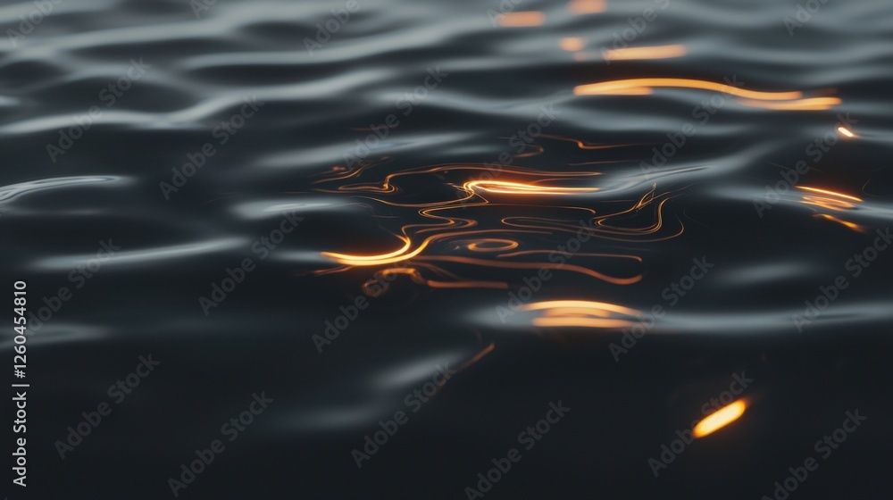 Aufkleber close-up of a body of water with ripples on its surface. the water appears to be calm and still, wit
